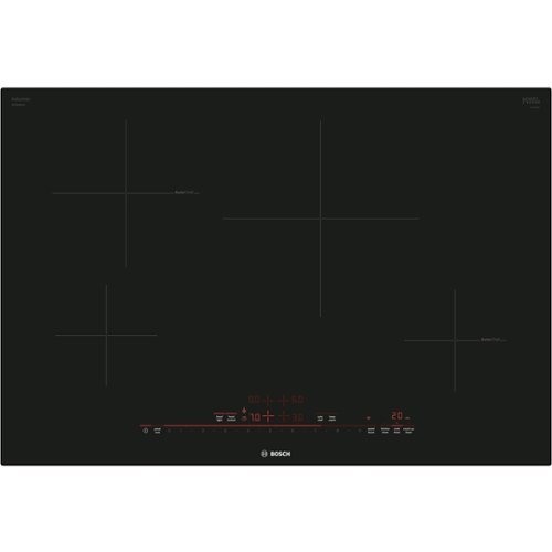 Bosch - 800 Series 30" Built-In Electric Induction Cooktop with 4 elements and HomeConnect, Frameless - Black
