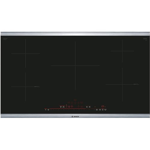 Bosch - 800 Series 36" Built-In Electric Induction Cooktop with 5 elements and HomeConnect, Frameless - Black