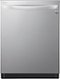 LG - 24" Top Control Built-In Dishwasher with TrueSteam, Wifi, Tub Light and Quiet Operation - Stainless steel-Front_Standard 