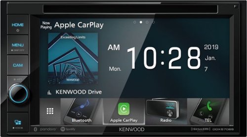  Kenwood - 6.2&quot; - Apple® CarPlay™ - Built-in Bluetooth - In-Dash CD/DVD Receiver - Black