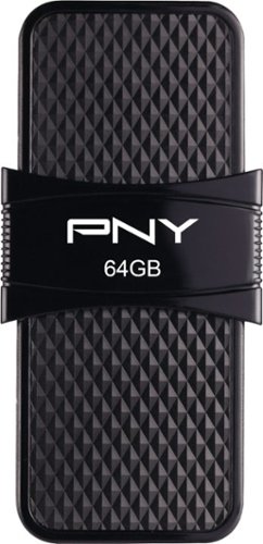  PNY - 64GB Duo Link USB 3.1 Type-C OTG Flash Drive for Androids and Computers - Mobile Storage for Photos, Videos, &amp; More - Black