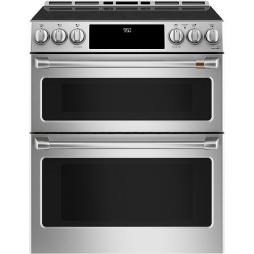  Café - 6.7 Cu. Ft. Slide-In Double Oven Electric Induction Convection Range - Stainless Steel