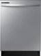 Samsung - 24" Top Control Built-In Hybrid Tub Dishwasher with Adjustable Rack, 55dBA - Stainless Steel-Front_Standard