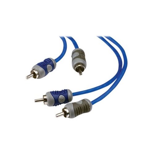 KICKER - K-Series Interconnects 19.7' Audio RCA Cable - Blue