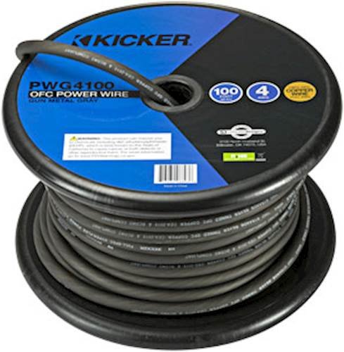 KICKER - 100' Power Cable - Dark Gray