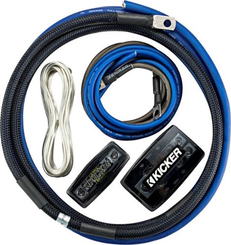 KICKER - P-Series 2-Channel Amplifier Power Kit - Blue/Gray/Black