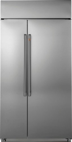 CafÃ© - 29.6 Cu. Ft. Side-by-Side Built-In Refrigerator - Stainless Steel