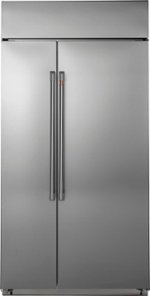 Café - 25.2 Cu. Ft. Side-by-Side Built-In Refrigerator - Stainless steel - Front_Standard