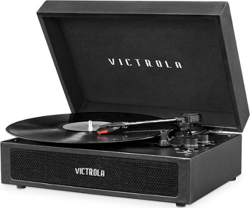 Victrola - Bluetooth Stereo Turntable - Black-Front_Standard 