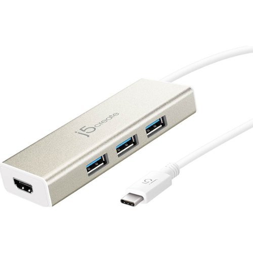 j5create - USB-C 3.1 3-Port USB 3.0 Hub & 4K HDMI-Front_Standard 