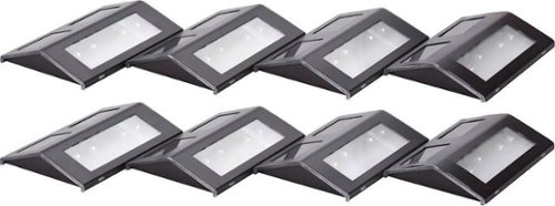 MAXSA Innovations - Solar-Powered LED Deck Lights (8-Pack) - Bronze