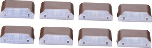MAXSA Innovations - Solar-Powered LED Deck Lights (8-Pack) - Brown