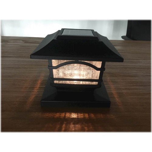 MAXSA Innovations Mission-Style Solar Post Cap and Deck Railing Light (4-Pack) - Black WORLDWIDE DELIVERY