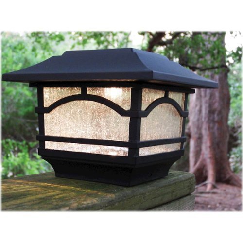 MAXSA Innovations Mission-Style Solar Post Cap and Deck Railing Light (4-Pack) - Black GLOBAL SHIPPING