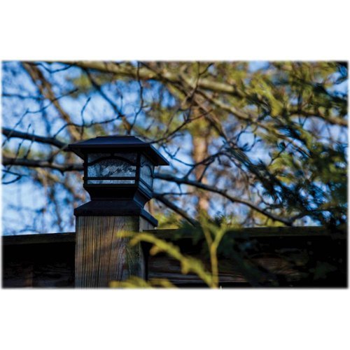 MAXSA Innovations Mission-Style Solar Post Cap and Deck Railing Light (4-Pack) - Black SHOP ONLINE