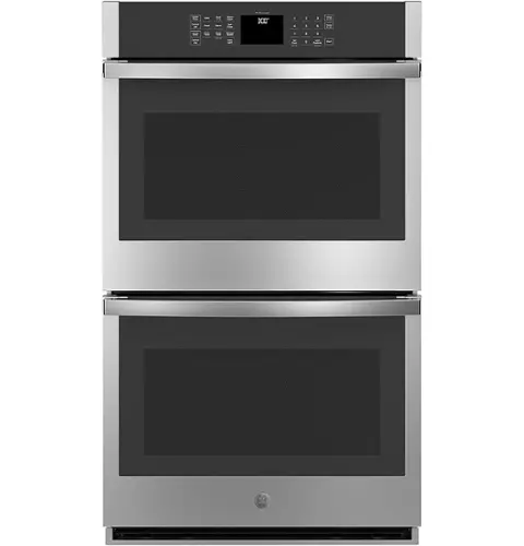 Front. GE - 30" Built-In Double Electric Wall Oven - Stainless Steel.