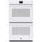 GE - 30" Built-In Double Electric Convection Wall Oven - White-Front_Standard