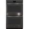 GE - 30" Built-In Double Electric Convection Wall Oven - Black Stainless Steel-Front_Standard