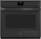 GE - 30" Built-In Single Electric Convection Wall Oven - Black-Front_Standard