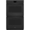 GE - 30" Built-In Double Electric Convection Wall Oven - Black-Front_Standard