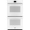 GE - 27" Built-In Double Electric Convection Wall Oven - White-Front_Standard