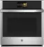Front. GE Profile - 27" Built-In Single Electric Convection Wall Oven - Stainless Steel.