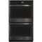 GE Profile - 30" Smart Built-In Double Electric Convection Wall Oven with Air Fry & Precision Cooking - Black Stainless Steel-Front_Standard