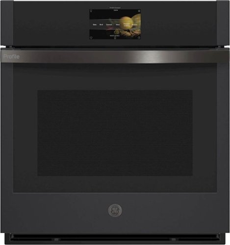 GE Profile - Profile Series 27" Built-In Single Electric Convection Wall Oven - Black Slate-Front_Standard 