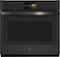 GE - Profile Series 30" Built-In Single Electric Convection Wall Oven - Black Slate-Front_Standard