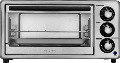  Insignia™ - 4-Slice Toaster Oven - Stainless Steel