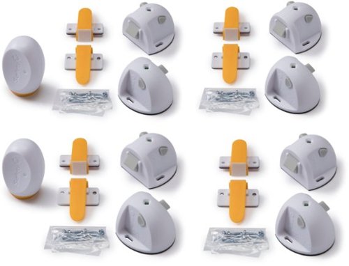 Safety 1st - Adhesive Magnetic Lock System - 8 Locks and 2 Keys - White-Front_Standard 