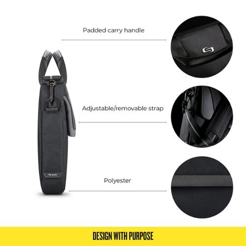 Solo New York Flatiron Slim Briefcase for 14.1 Laptop - Black GLOBAL SHIPPING