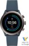 Fossil - Sport Smartwatch 43mm Aluminum - Smokey Blue with Smokey Blue Silicone Band - (2018)-Front_Standard