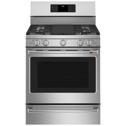 Café - 5.6 Cu. Ft. Self-Cleaning Freestanding Gas Convection Range - Stainless steel