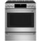 Café - 5.7 Cu. Ft. Slide-In Electric Induction Convection Range, Customizable - Stainless Steel-Front_Standard