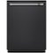 Café - 24" Top Control Built-In Stainless Steel Tub Dishwasher with 3rd Rack, Ultra Wash and Dry and 45 dBA - Matte Black-Front_Standard