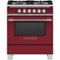 Fisher & Paykel - 3.5 Cu. Ft. Freestanding Gas Range - Red-Front_Standard