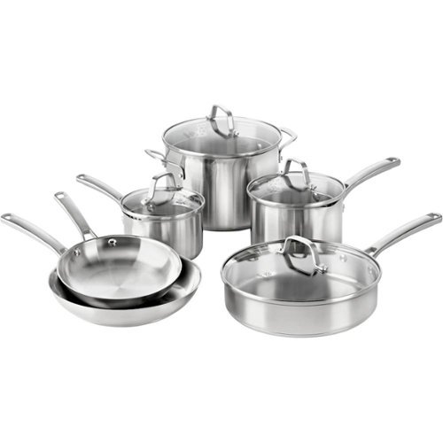 Calphalon - Classic 10-Piece Cookware Set - Stainless Steel-Angle_Standard 