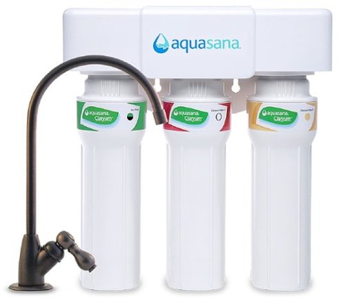 Aquasana - Claryum® 3-Stage Max Flow 800-gal. Filter Capacity Under Sink Water Filter with Dedicated Faucet - Oil Rubbed Bronze