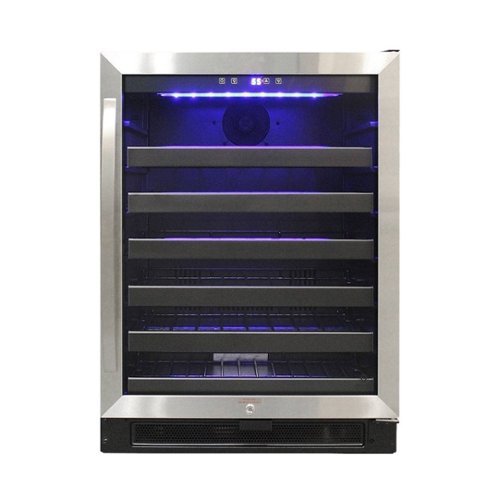 Vinotemp - 54-Bottle Wine Cooler - Stainless Steel-Front_Standard 