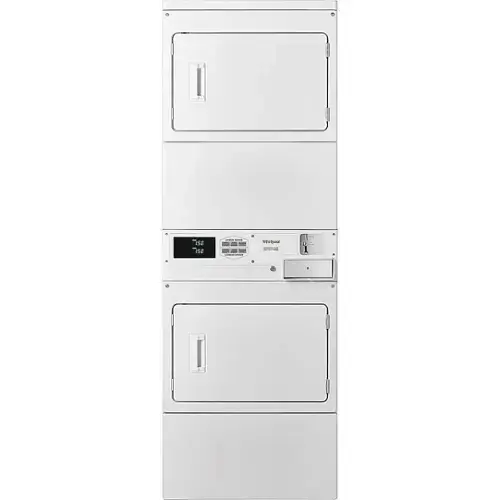 Front. Whirlpool - 7.4 Cu. Ft. Gas Dryer with Space Saving Design - White.