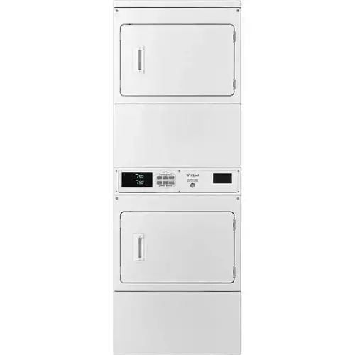Front. Whirlpool - 7.4 Cu. Ft. Gas Dryer with Space Saving Design - White.