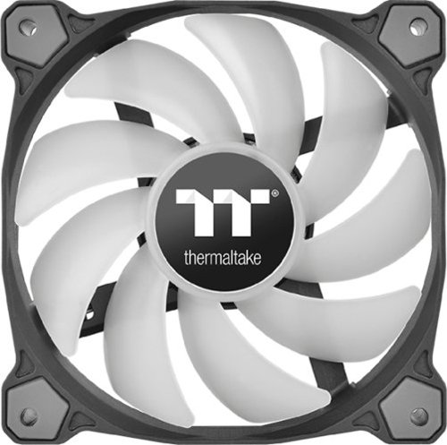 Thermaltake - Pure Plus 12 LED RGB Ventilador de radiador TT Premium Edition Kit de ventilador de refrigeración de caja de 120 mm con iluminación RGB (paquete de 3) - Negro