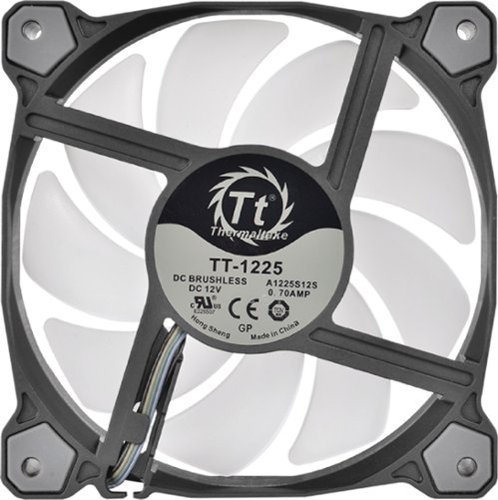 Thermaltake - Pure Plus 12 LED RGB Ventilador de radiador TT Premium Edition Kit de ventilador de refrigeración de caja de 120 mm con iluminación RGB (paquete de 3) - Negro