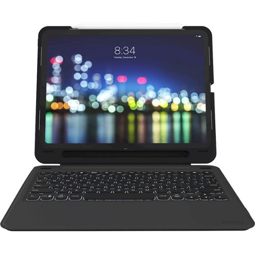 ZAGG - Slim Book Go Keyboard Folio Case for Apple® iPad® Pro 11" - Black-Front_Standard 