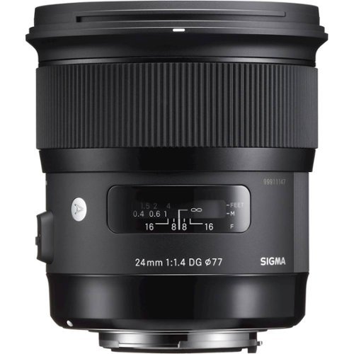 Sigma - Art 24mm f/1.4 DG HSM Wide-Angle Lens for Canon EF - Black-Front_Standard 