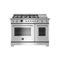 Bertazzoni - Self-Cleaning Freestanding Double Oven Dual Fuel Convection Range - Stainless Steel-Front_Standard