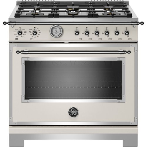 Bertazzoni - 5.9 Cu. Ft. Freestanding Gas Convection Range - Ivory gloss