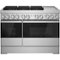 JennAir - NOIR 6.3 Cu. Ft. Self-Cleaning Freestanding Dual Fuel Convection Range - Stainless Steel-Front_Standard
