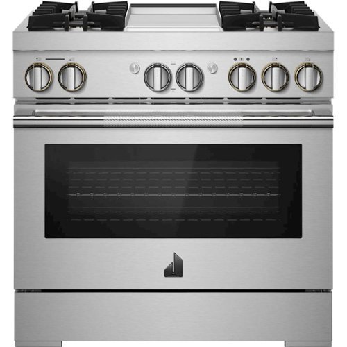 JennAir - RISE 5.1 Cu. Ft. Self-Cleaning Freestanding Dual Fuel Convection Range - Silver